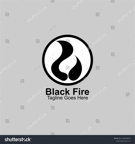 Black White Fire Logo Format Vector Stock Vector (Royalty Free) 2058764078 | Shutterstock