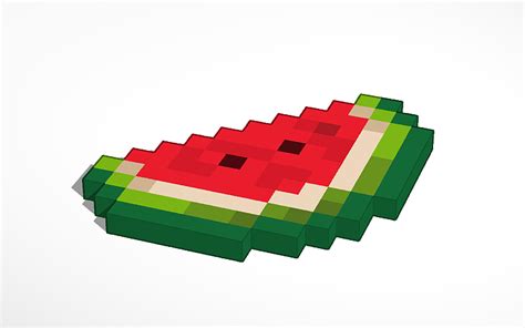 3d Design Minecraft Melon Slice Tinkercad