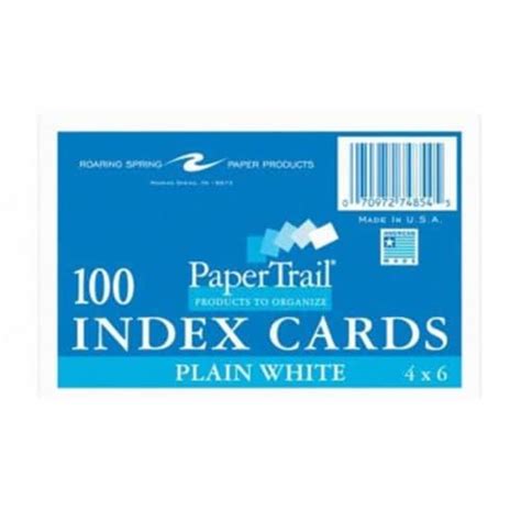 Roaring Spring Paper Products 74854 Index Cards 100 Sheets Per Pack