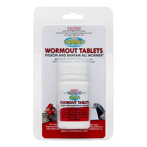 Buy Vetafarm Wormout Tablets For Pigeons And Bantams Online