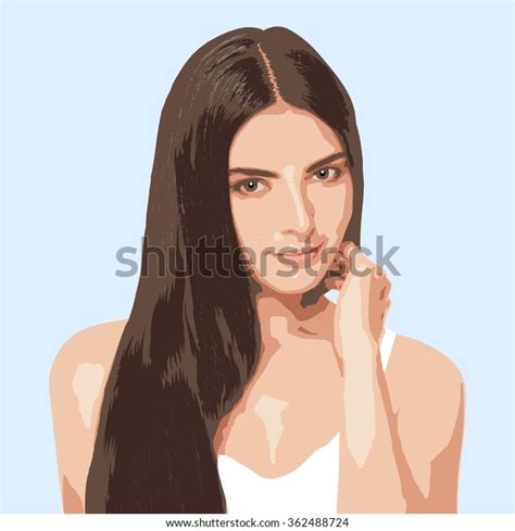 Vector Illustration Beautiful Girl Makeup Spa Stock Vector Royalty