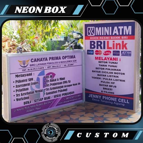 Jual Neon Box Kotak Sisi Papan Nama Toko Custom Shopee Indonesia