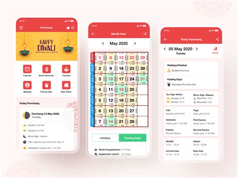 panchang app ui exploration  shashank tyagi  dribbble