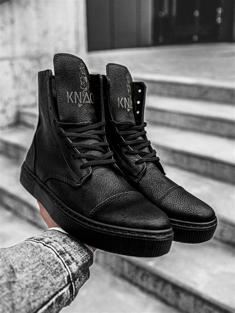 Baskets Montantes Homme Noir Ozonee Kn Ozonee