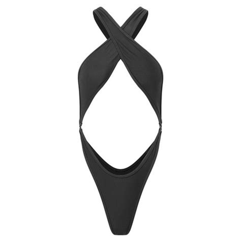 High Cut Sexy One Piece Bikini Thong Swimsuit Monokini Swimwear Leotard Bodysuit EBay