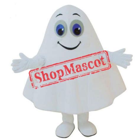 White Ghost Mascot Costume