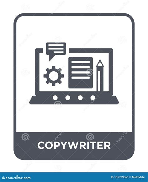 Copywriter Icon in Trendy Design Style. Copywriter Icon Isolated on