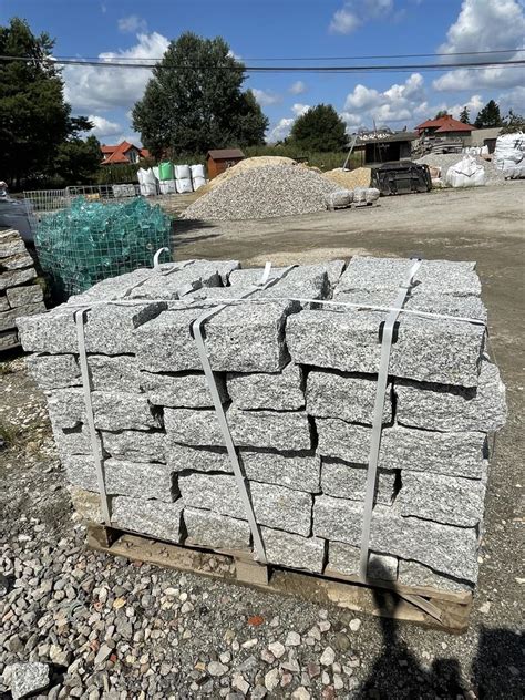 KRAWĘŻNIK GRANITOWY 10 20 40 cm Obrzeże Szary Granit Kamień Kostka