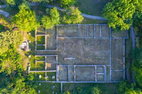 Aerial View Of Roman Ruins At Hisarya Bulgaria Stock Image Image Of