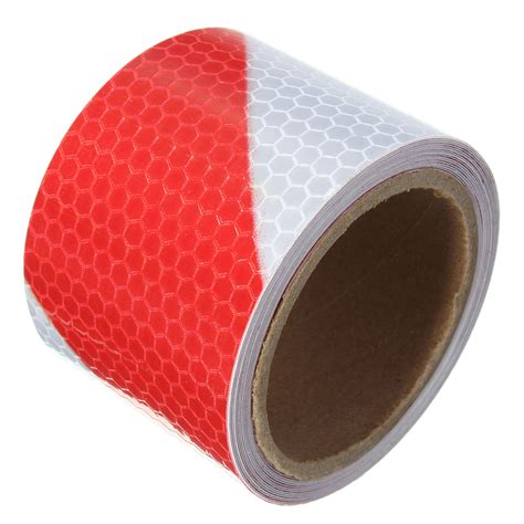 3m Red White Night Safety Reflective Tape Warning Conspicuity Tape Film Sticker