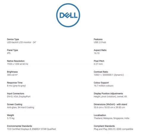 Dell U2412Mb Monitor 24”, Computers & Tech, Parts & Accessories ...