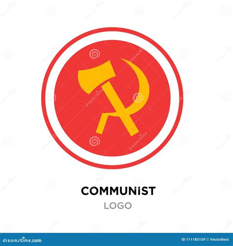 ícone Logotipo Do Comunismo Comunistas De Urss Com Martelo Amarelo E