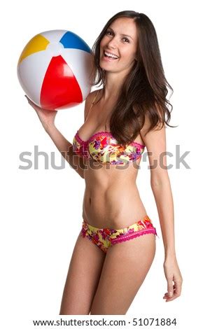 Beach Ball Bikini Woman Stock Photo 53438317 Shutterstock