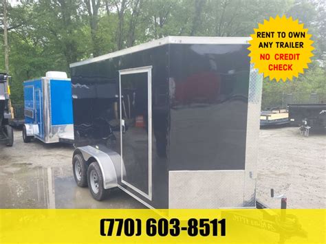 6x12 Enclosed Trailer 69 Interior Height W Side Door And Ramp 2023