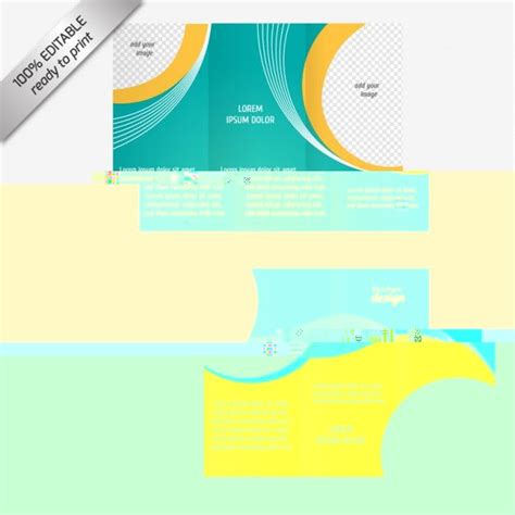 Premium Vector Blue And Yellow Brochure Template Brochure Template Trifold Brochure