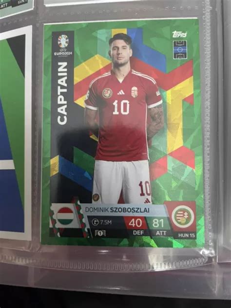 TOPPS MATCH ATTAX UEFA Euro 2024 Dominik Szoboszlai Captain Emerald