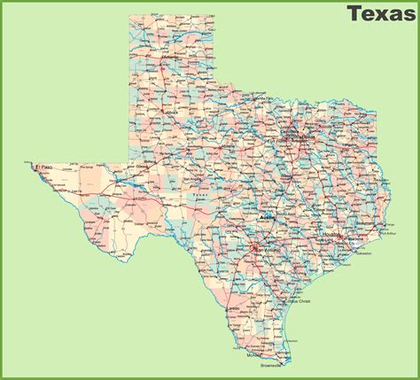 Map Of Texas Highways And Interstates - Printable Maps