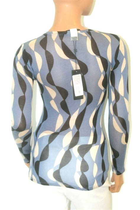 Nwt 88 Bcbg Agda Sexy Blueblackwhite Stretch Knit Top Long Sleeve Sz Xxs Ebay