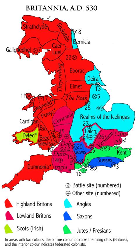 Map Of England 700 Ad Map