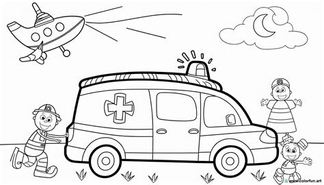 Coloriage D Ambulance Pour Transport T L Charger Ou Imprimer