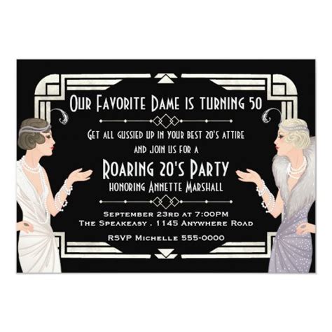 Roaring 20s Speakeasy Birthday Card Zazzle