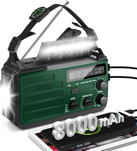 Amazon Emergency Weather Crank Radio Mah Portable Solar