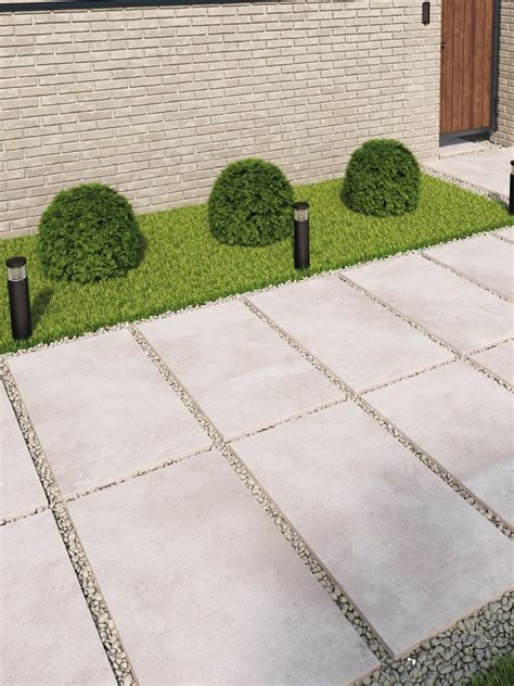 Earth White Outdoor Porcelain Paving Slabs 1200x600 Pack