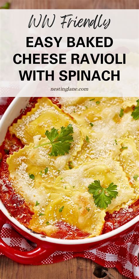 Easy Baked Cheese Ravioli With Spinach Nesting Lane