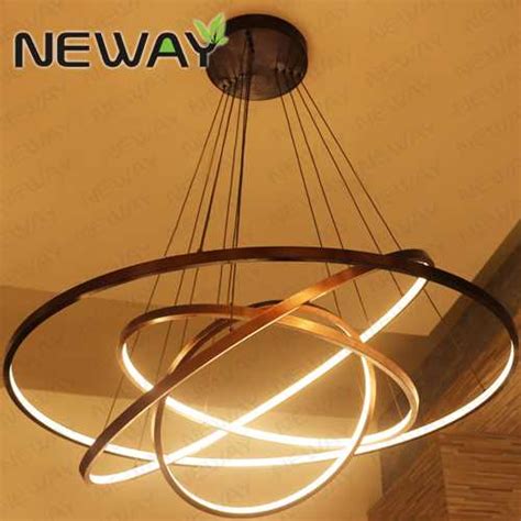 2 3 4 Rings Modern Contemporary Suspension Circle LED Pendant Lighting