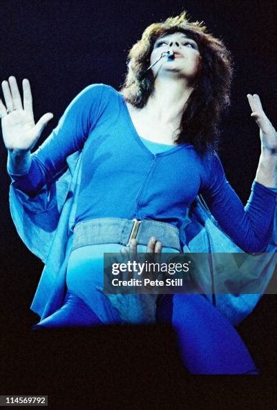 English Singer Kate Bush Performs Live On Stage At Hammersmith Odeon