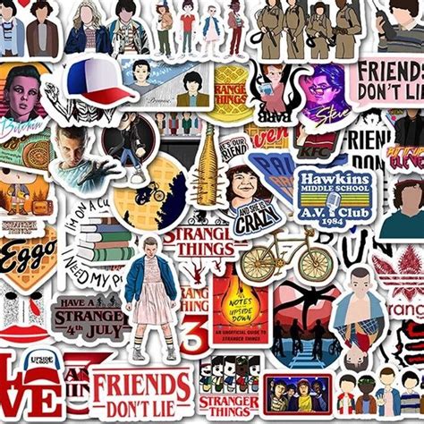 Stickers Skate Stranger Things Cartoon Stickers Cool Stickers Funny