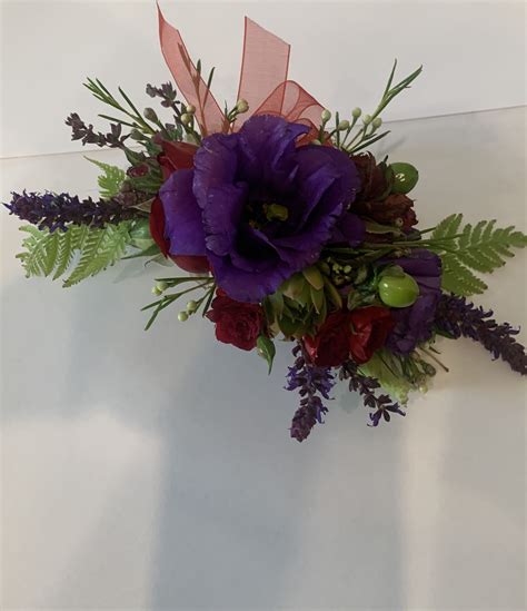 Red Purple Homecoming Corsage Red Corsages Black Corsage Homecoming