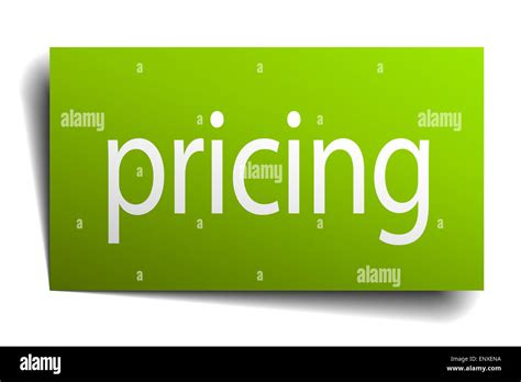 Pricing Square Paper Sign Isolated On White Stock Photo Alamy