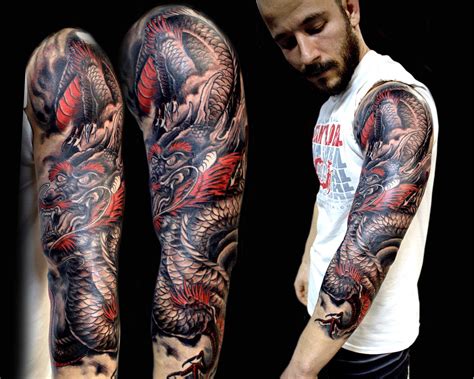 Update more than 54 black and red dragon tattoo best - in.cdgdbentre