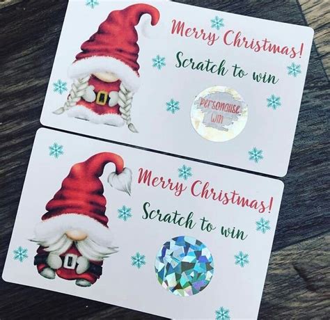 Christmas Scratch Cards Personalise Per Pack Etsy Uk