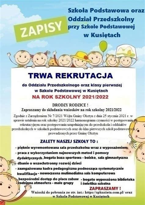 Rekrutacja Na Rok Szkolny Szko A Podstawowa