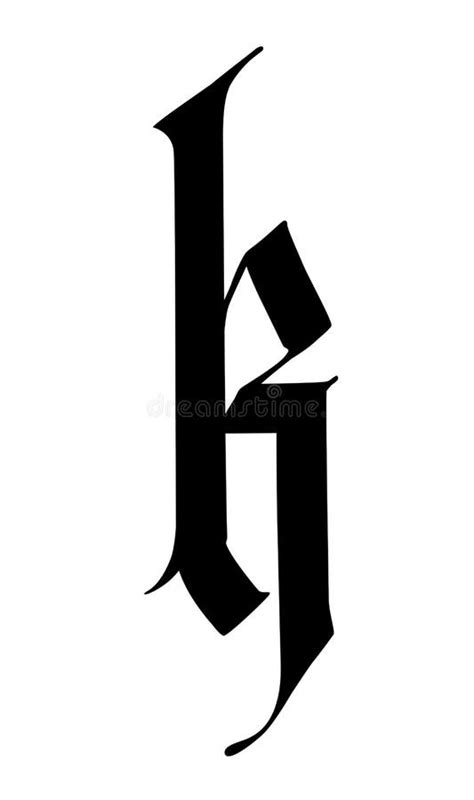 Letter K In The Gothic Style Vector Alphabet The Symbol Is Isolated