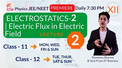 Electrostatics 2 Lec 2electric Flux In Electric Fieldclass 12 Daily