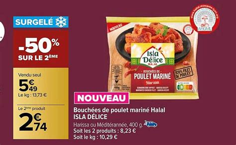 Promo Bouch Es De Poulet Marin Halal Isla D Lice Chez Carrefour