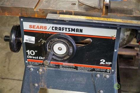 Sears Craftsman 10in 2hp Direct Drive Table Saw Roller Auctions