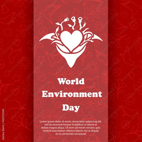 World Environment Day Ecology Background Vector Illustration Stock