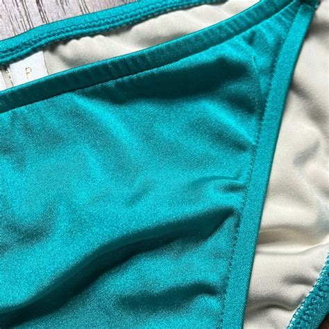 Milly Swim Milly Teal Bikini With Wood Detail Poshmark