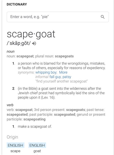 scapegoat theory ap psychology definition 1