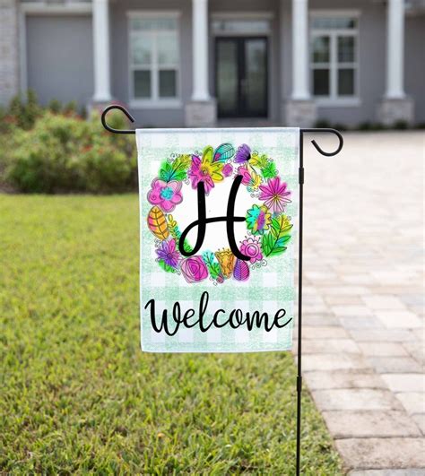 Bright Floral Garden Flag Design Sublimation Garden Flag Etsy