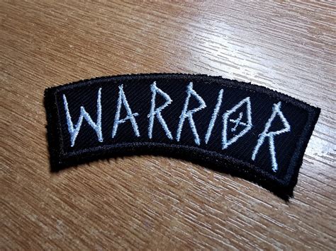 Warrior Arched Embroidered Patch Viking Shieldmaiden Norse Inspired