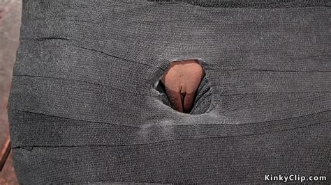 Ebony Mummified And Pussy Fingered