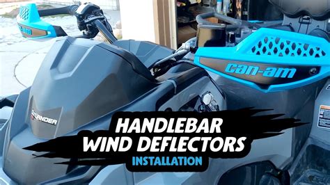 Can Am Outlander Handlebar Wind Deflector Installation YouTube