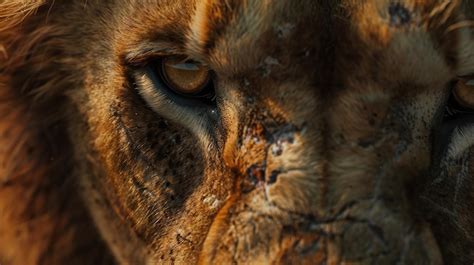 Premium Photo | Closeup of a wild male lion