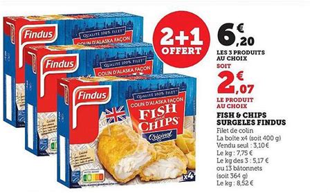 Promo Fish Chips Surgelés Findus chez Hyper U iCatalogue fr