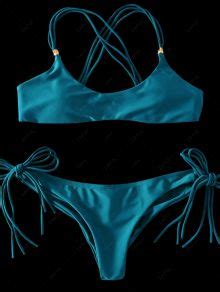 Spaghetti Strap Tassels Alluring Bikini Set In Green Xl Zaful